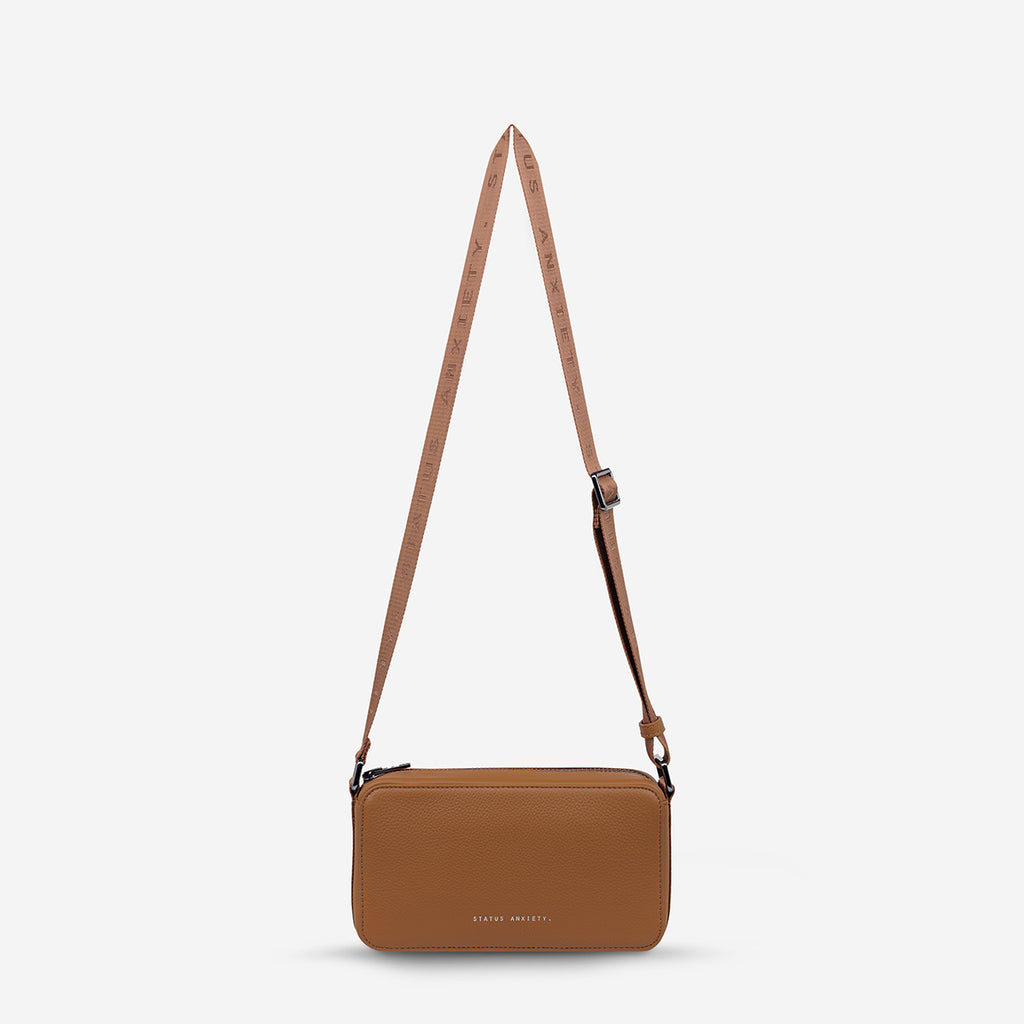 Delirium Women's Camel Leather Crossbody Bag | Status Anxiety®