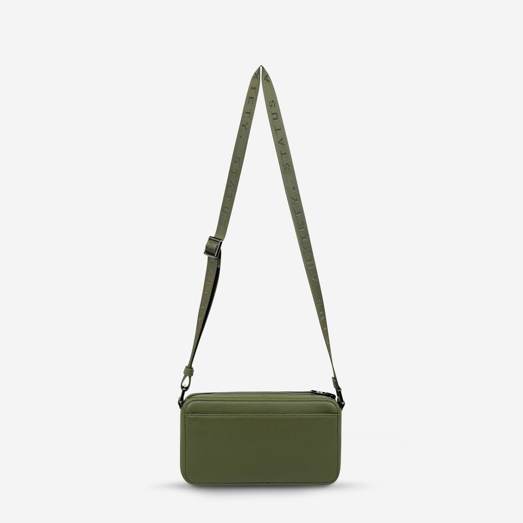 Delirium Women's Khaki Leather Crossbody Bag Status Anxiety®