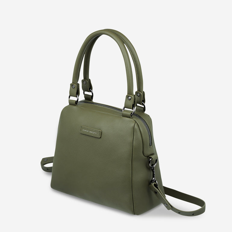 Status Anxiety Last Mountains Women's Leather Handbag Khaki
