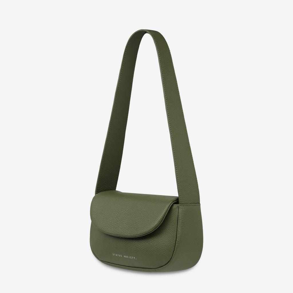 One Of These Days Khaki Leather Bag Status Anxiety®