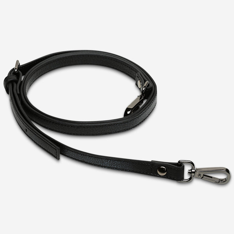 Status Anxiety Thin Leather Strap Black 