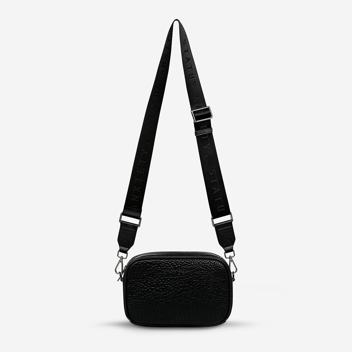 Plunder With bed Strap Black Bubble Crossbody Bag Status Anxiety®