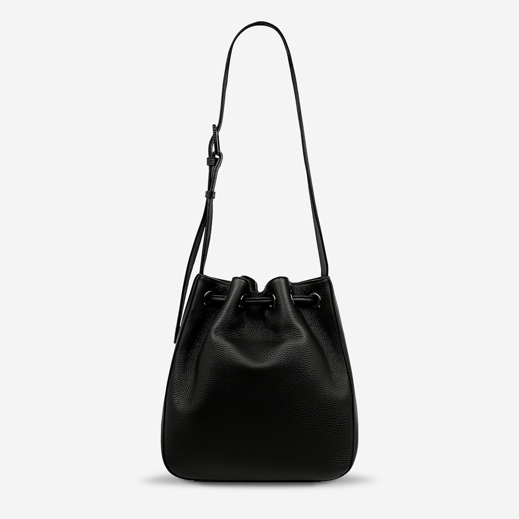 Seclusion Women's Black Leather Bucket Bag Status Anxiety®