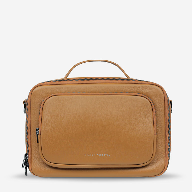 Status Anxiety Nostalgia Leather Camera Bag Tan