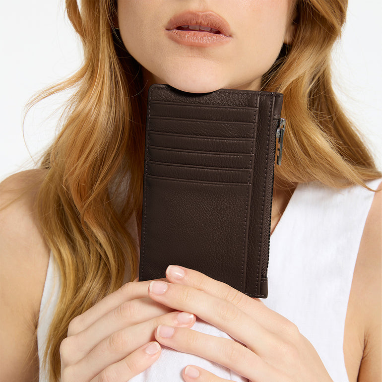 Status Anxiety Avoiding Things Women's Leather Wallet Cocoa