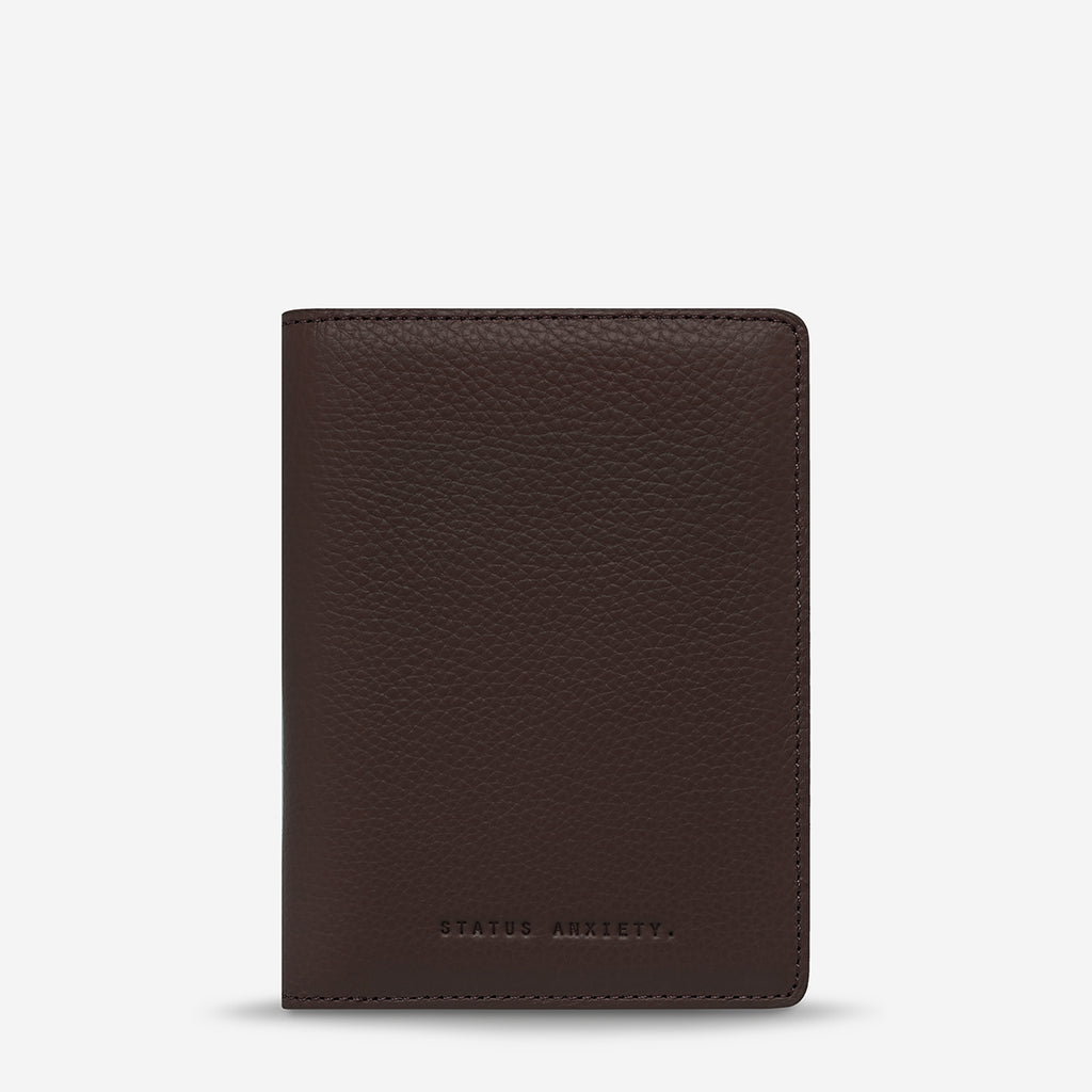 In Transit Cocoa Leather Passport Wallet | Status Anxiety®