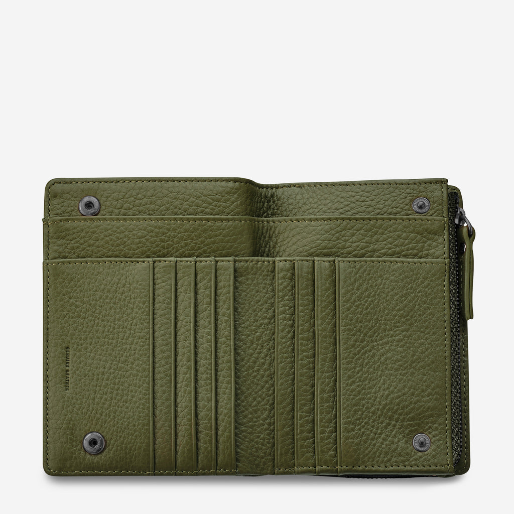 Insurgency Women's Khaki Leather Wallet | Status Anxiety