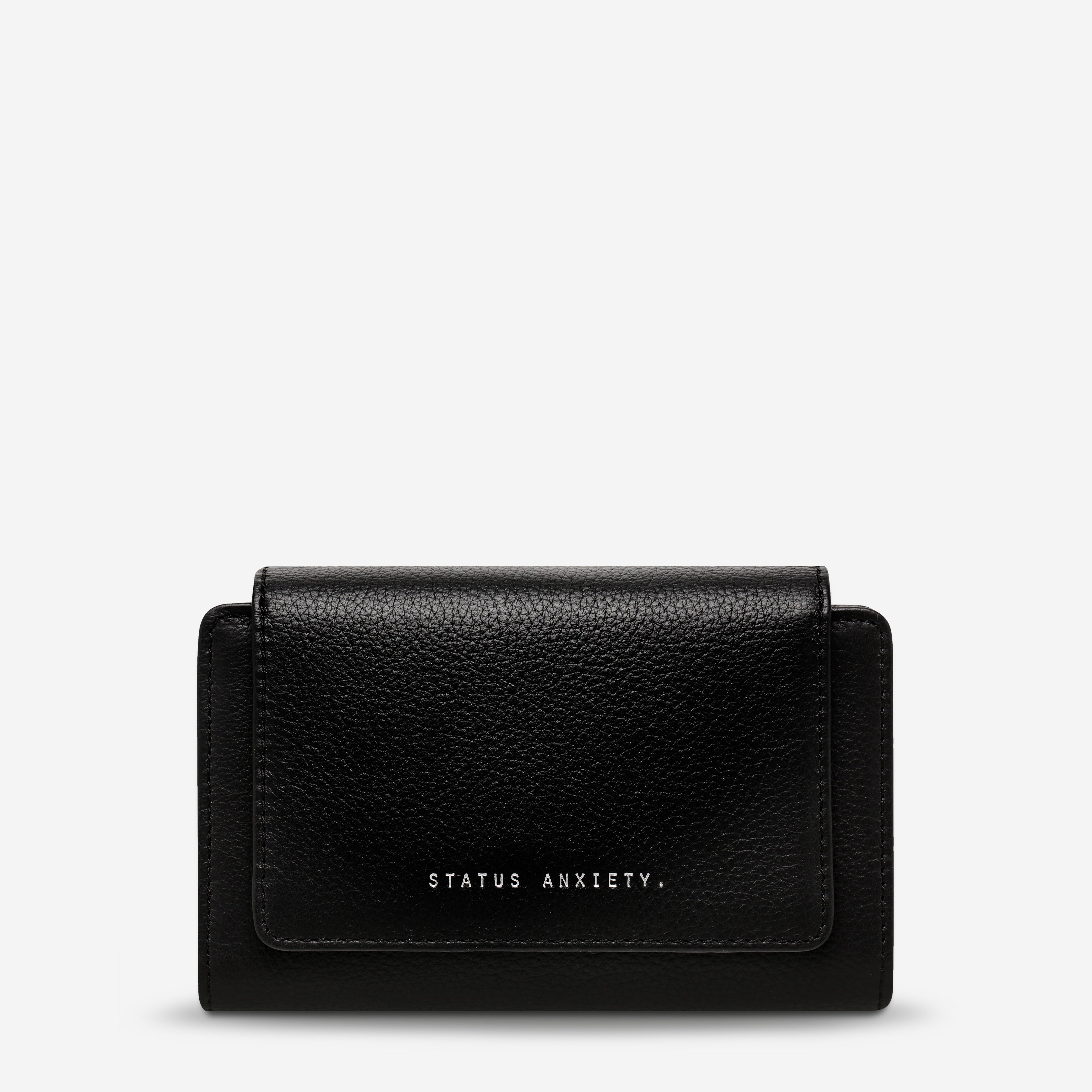 Visions Women's Black Leather Wallet | Status Anxiety®