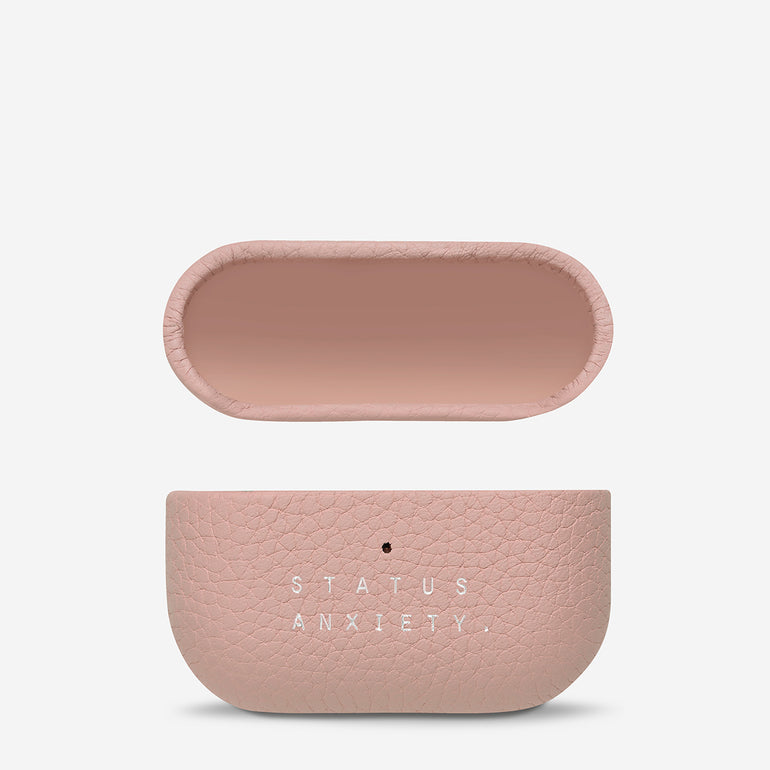 Status Anxiety Miracle Worker Leather Airpods Case Dusty Pink
