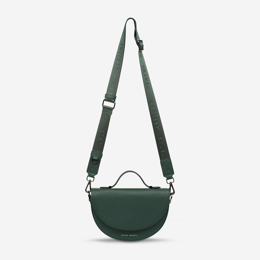 All Nighter With bed Strap Green Crossbody Bag Status Anxiety®