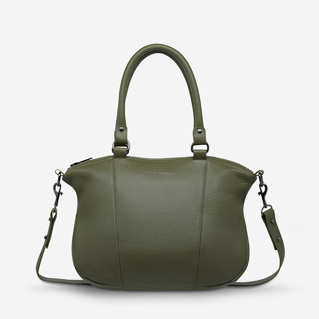 Eyes To The Wind Women's Khaki Leather Bag Status Anxiety®