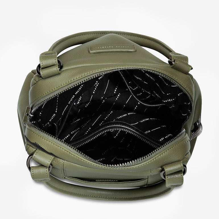 Status Anxiety Last Mountains Women's Leather Handbag Khaki