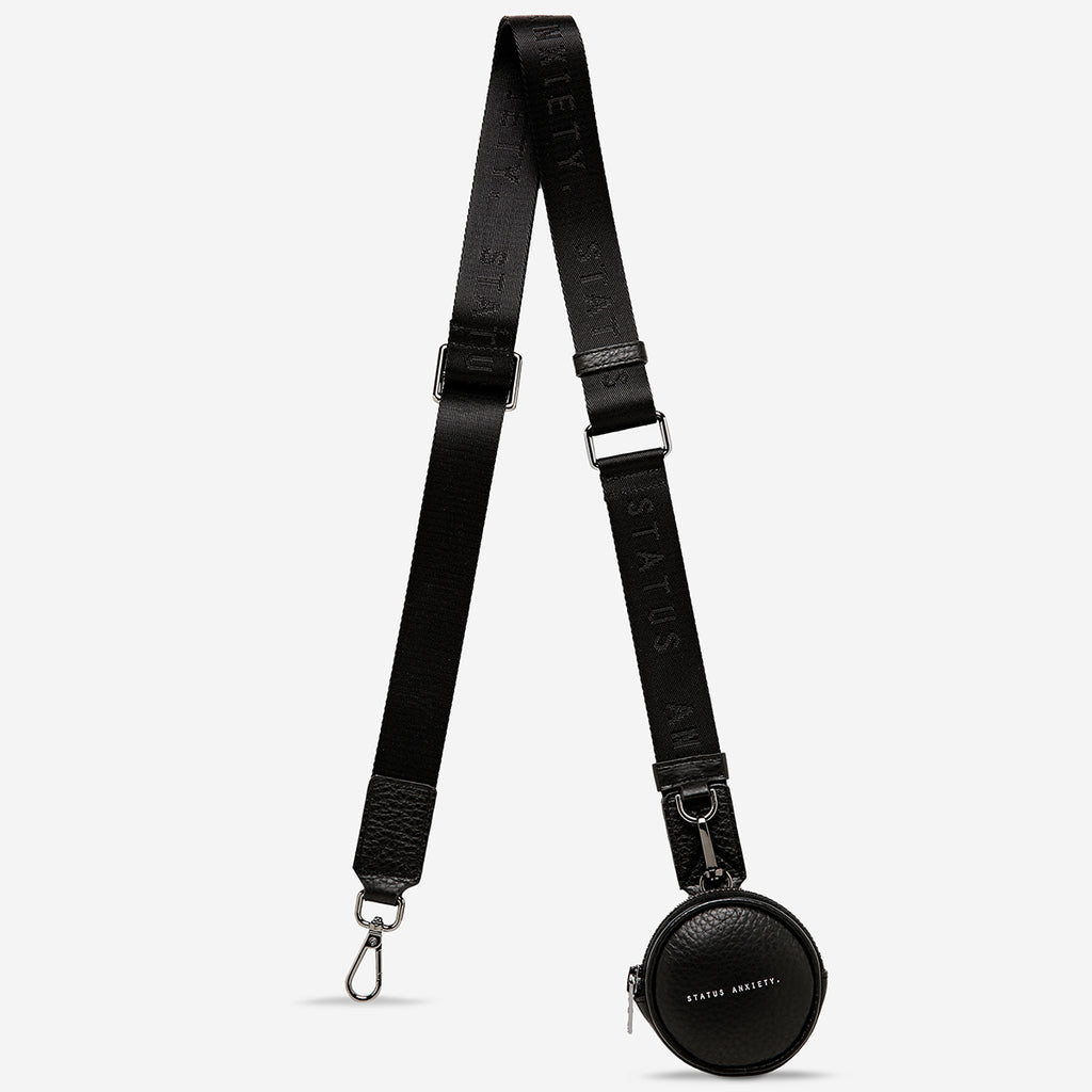 Thin Black Webbed Strap Status Anxiety