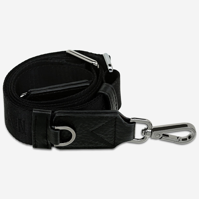 Status Anxiety Black Thin Web Strap for Bags