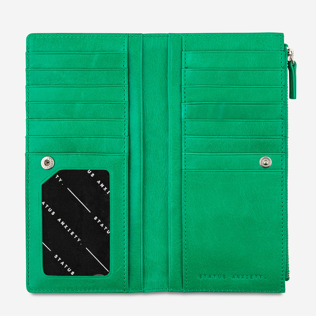 Dakota Women's Emerald Leather Wallet Status Anxiety®