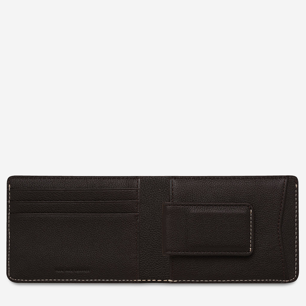 Ethan Men's Slim Chocolate Leather Wallet Status Anxiety® Official