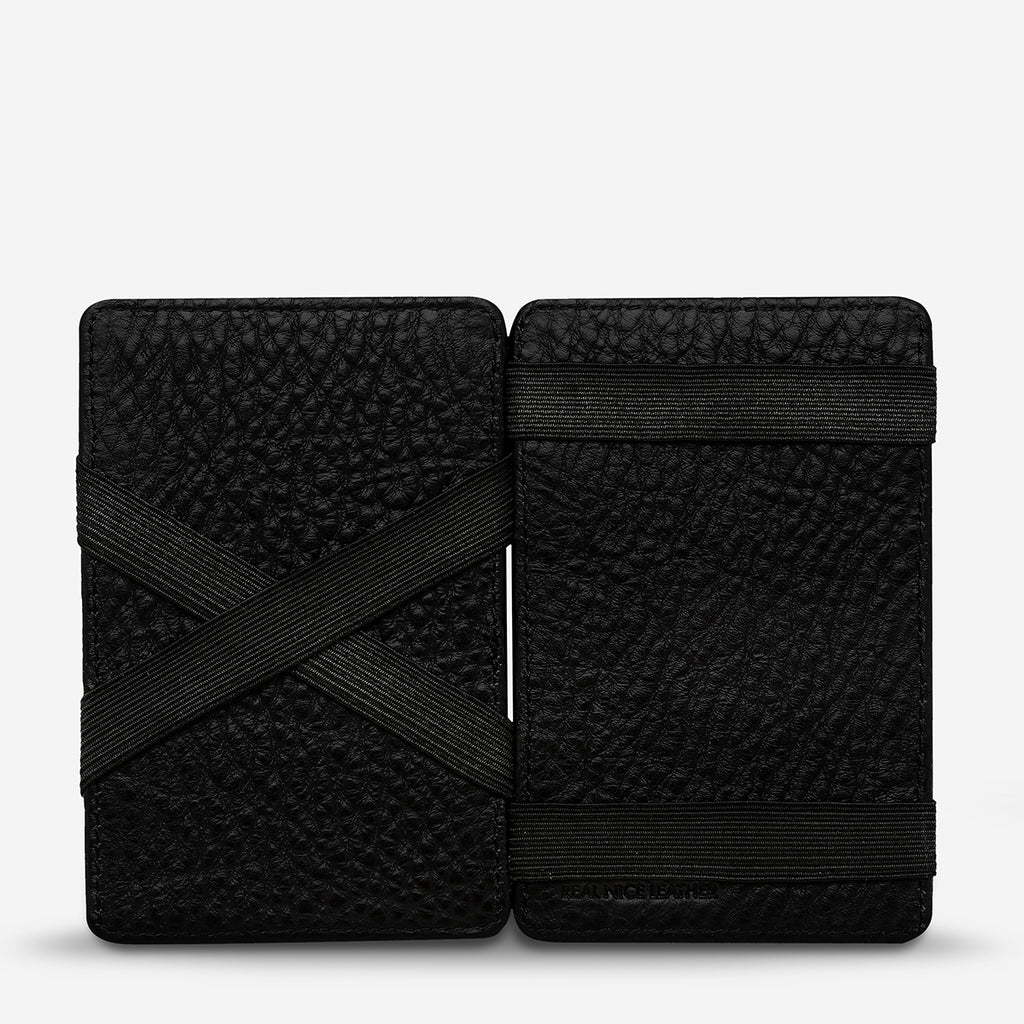 Magic Flip Men's Black Leather Wallet Status Anxiety® Official