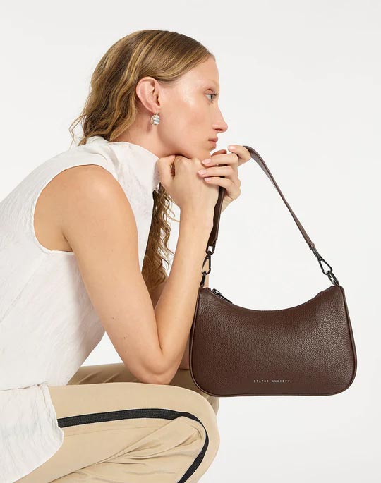 status anxiety women’s leather bag