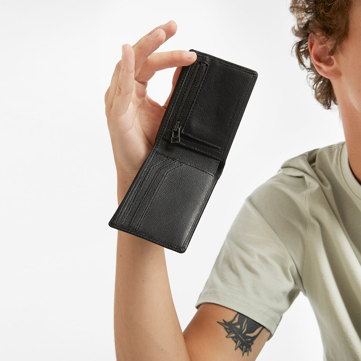 Status Anxiety Men's Leather Bi-Fold Wallets