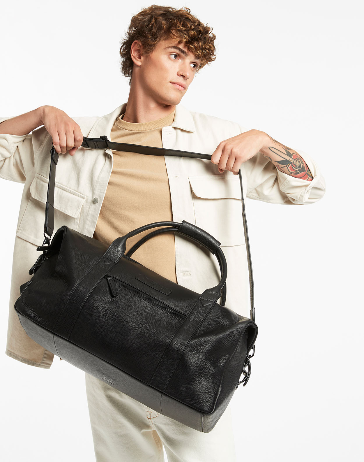 Status Anxiety Men's Leather Duffle Bags