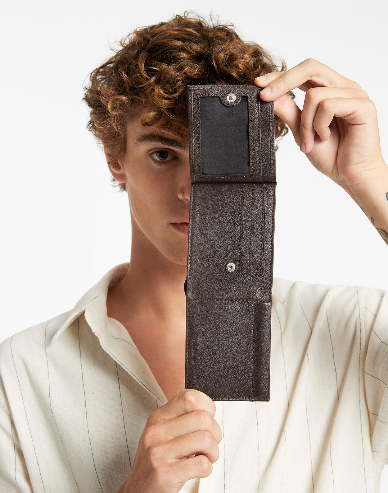 Status Anxiety Men's Leather Tri-Fold Wallets