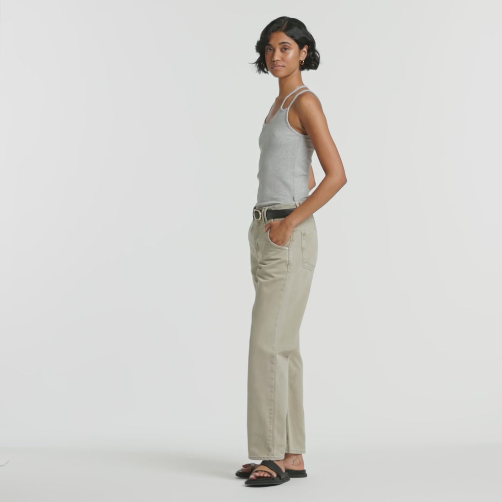 Status Anxiety Final Loop Women's Leather Belt Ivory/Gold