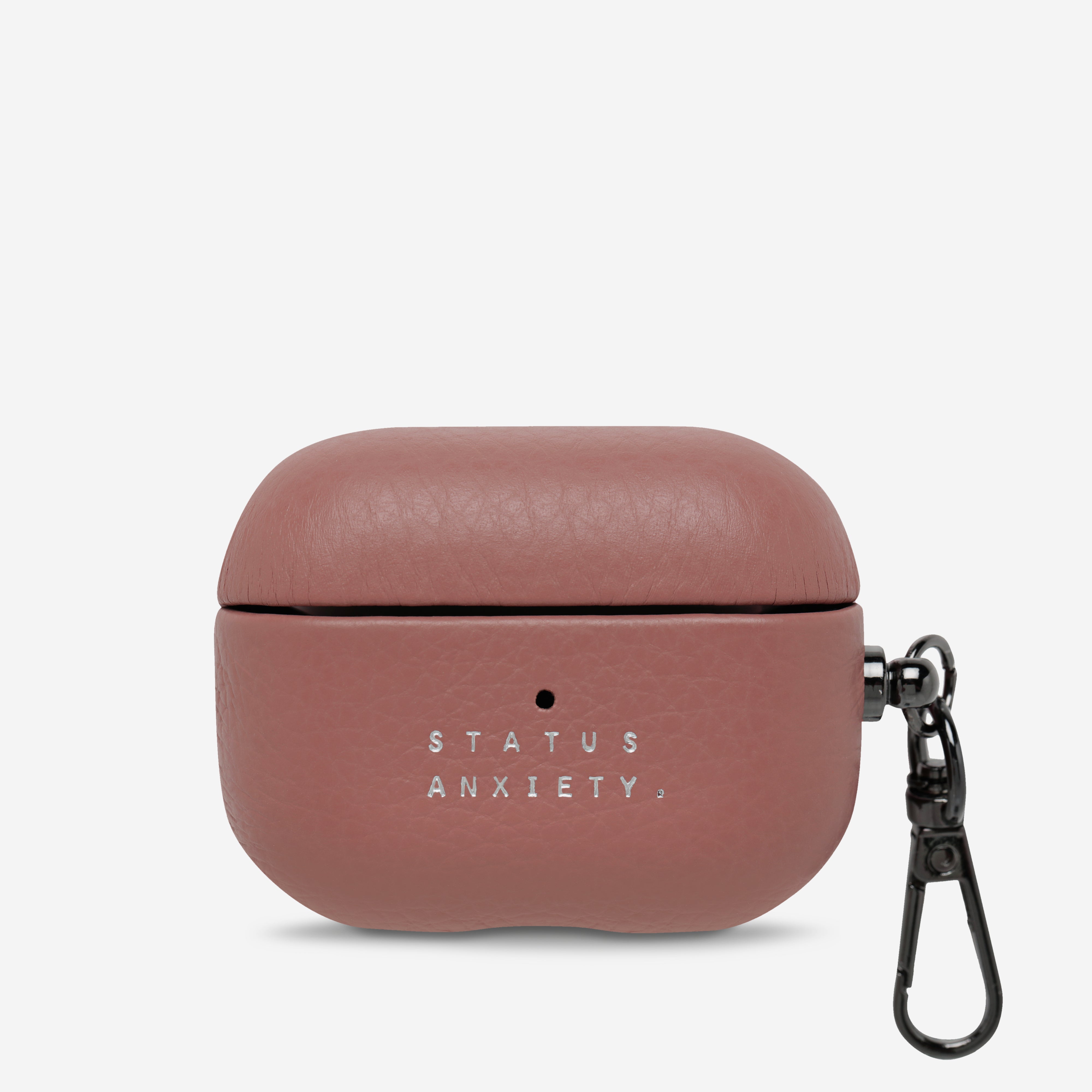 Status Anxiety Miracle Worker Leather Airpods Case Dusty Rose