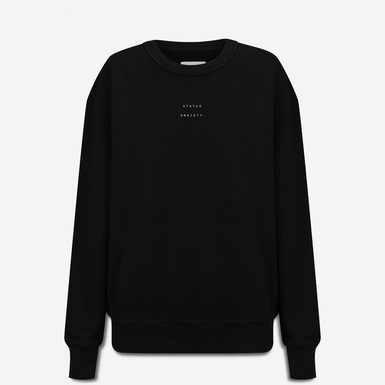 Status Anxiety Could be Nice Women's Jumper Soft Black With Logo