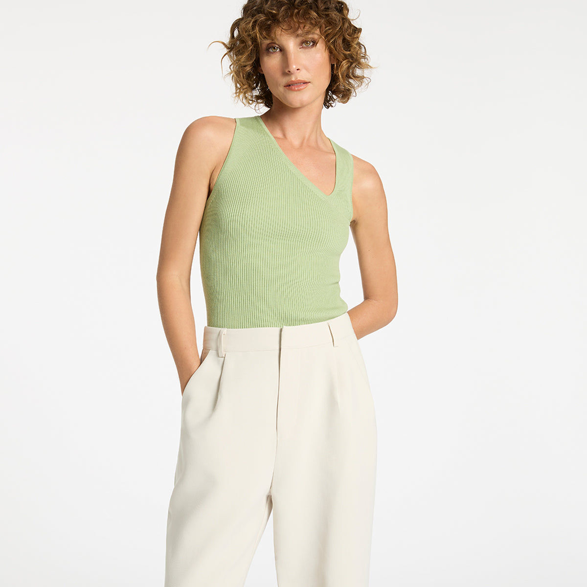 Status Anxiety Come Around Women's Knit Honeydew