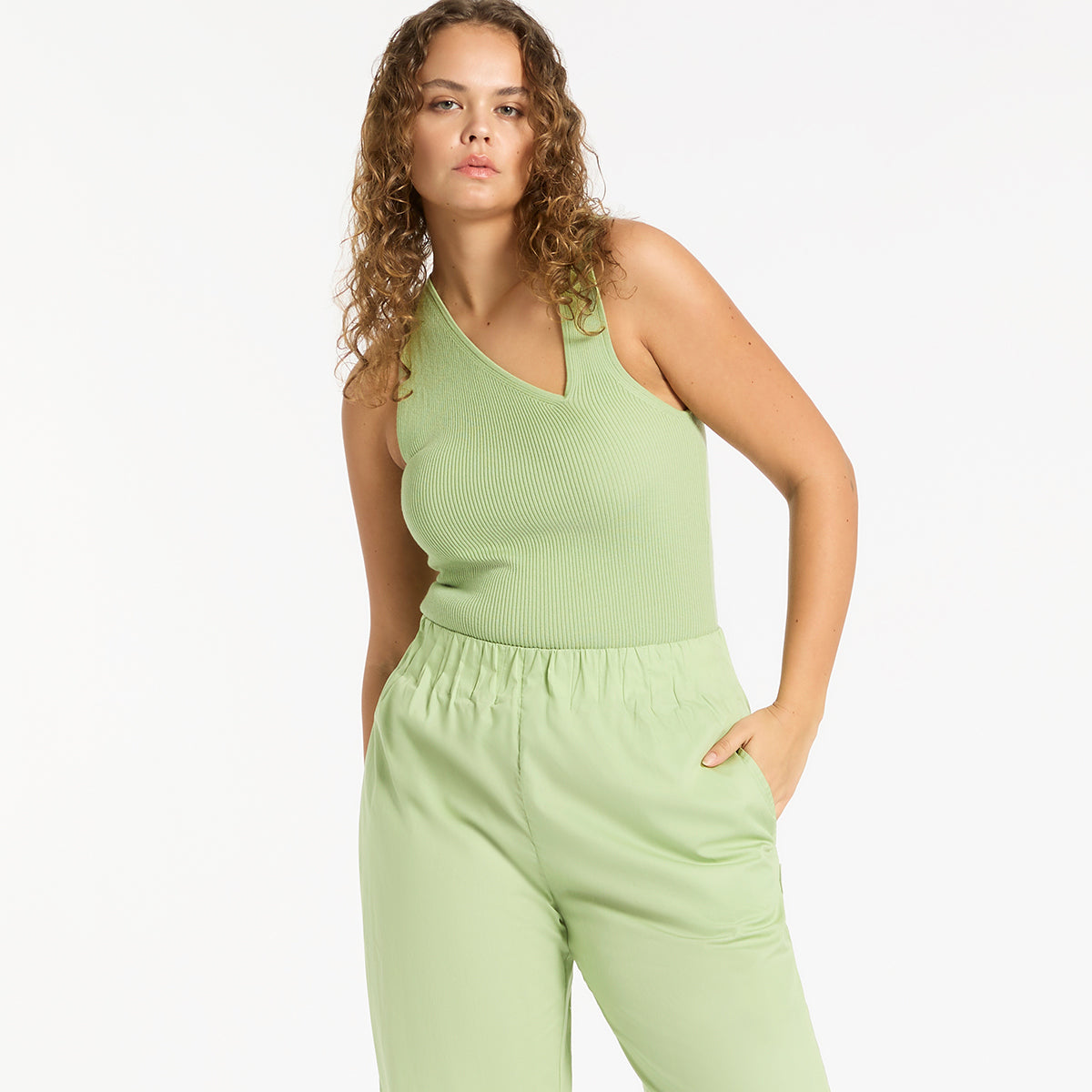 Status Anxiety Come Around Women's Knit Honeydew