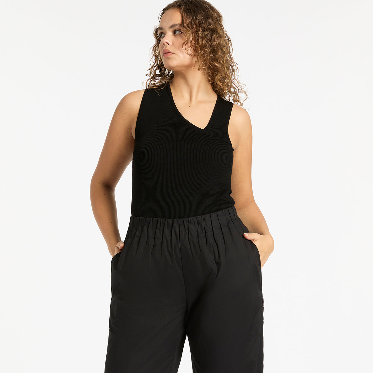 Status Anxiety Come Around Women's Knit Soft Black