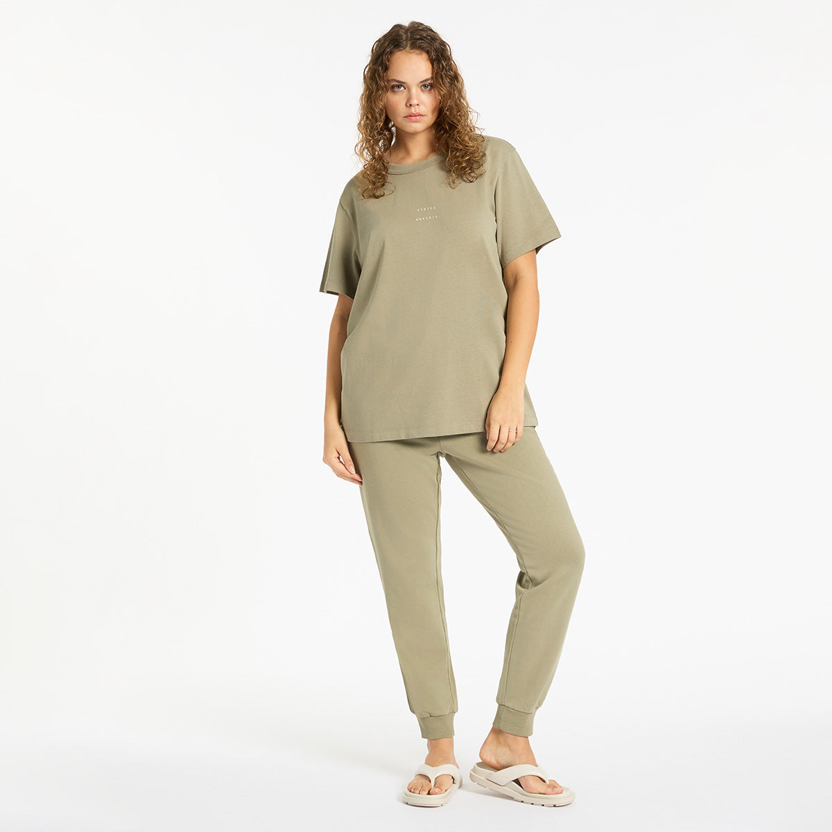 Status Anxiety Feels Right Women's T Shirt Washed Sage