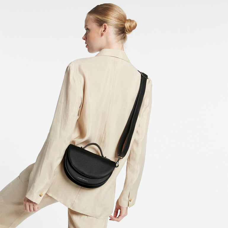 Status Anxiety Black Wide Leather Strap for Bags 
