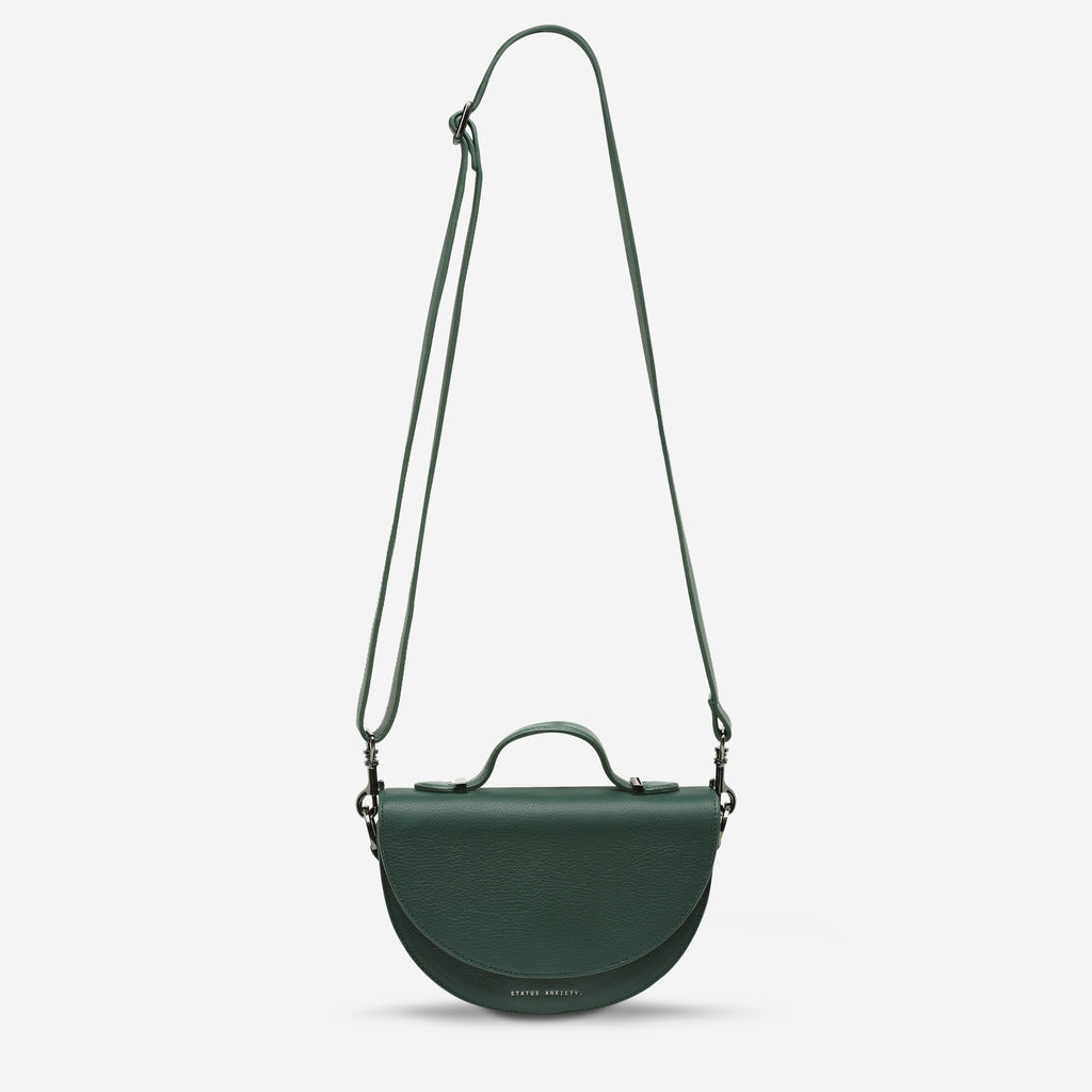 All Nighter Women's Green Leather Crossbody Bag Status Anxiety®