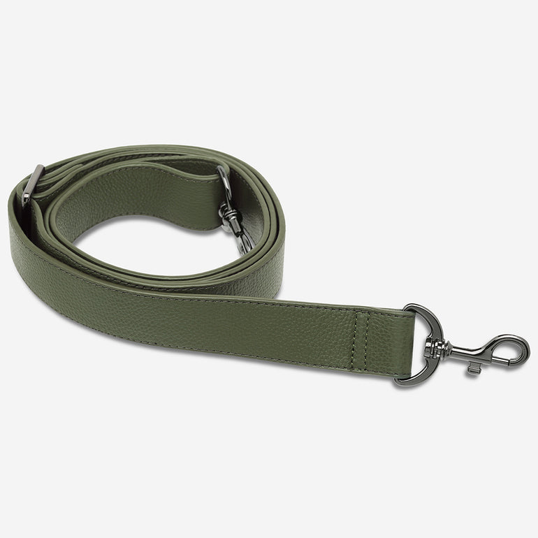 Status Anxiety Khaki Wide Leather Strap for Bags 