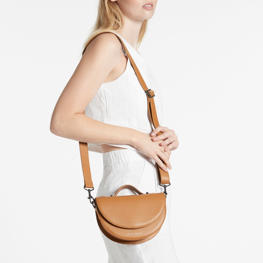 Tan Wide Leather Strap For Bags | Status Anxiety®
