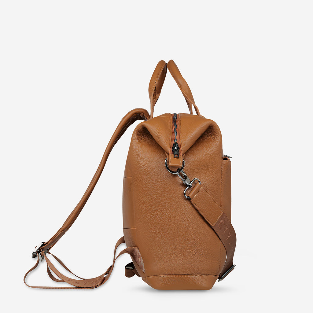 Comes In Waves Camel Leather Baby Bag Status Anxiety®