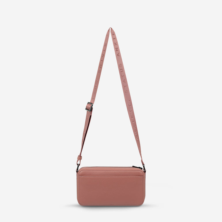 Status Anxiety Delirium Women's Leather Crossbody Bag Dusty Rose