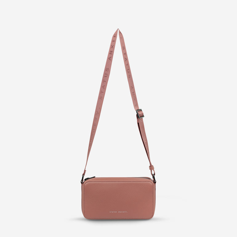 Status Anxiety Delirium Women's Leather Crossbody Bag Dusty Rose