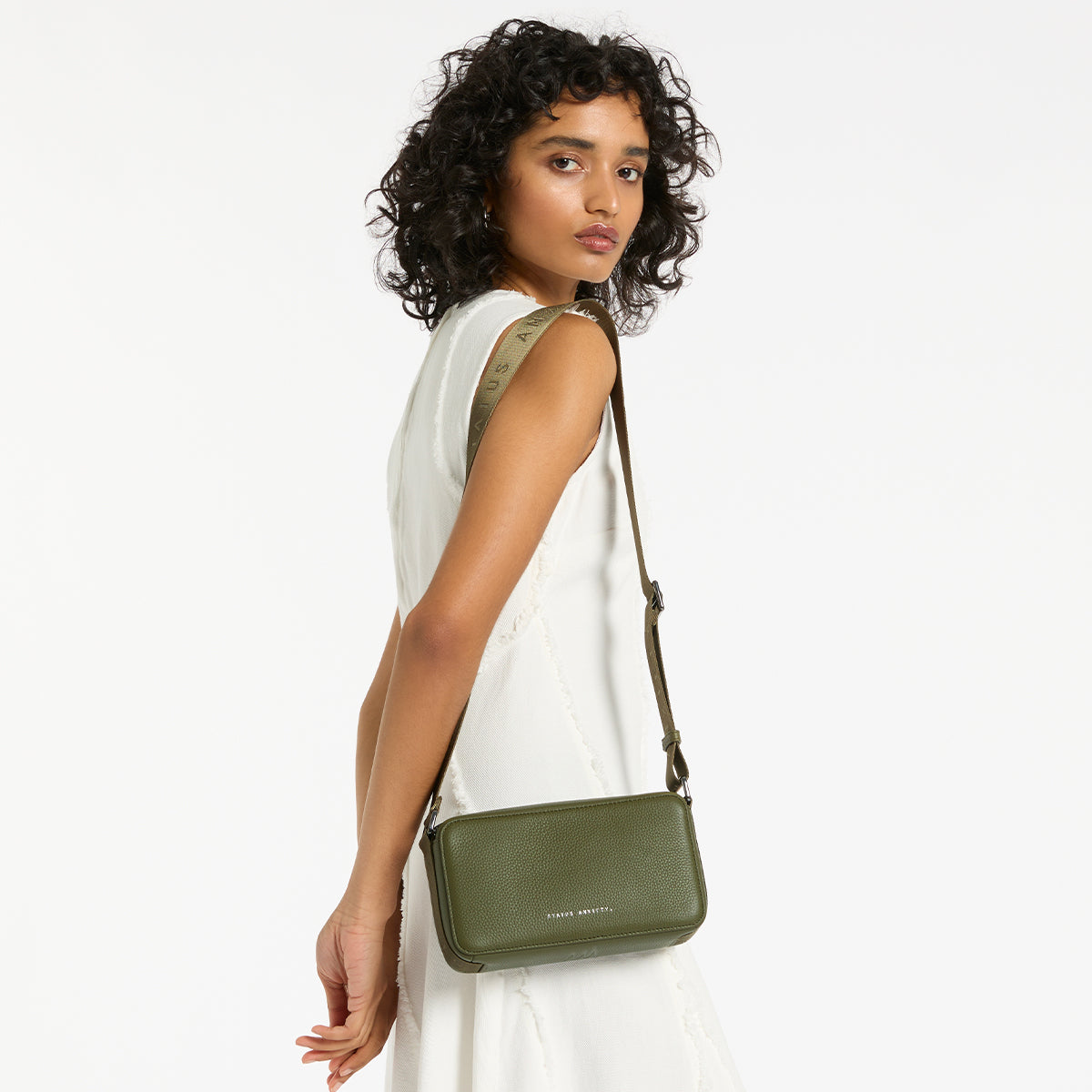 Status Anxiety Delirium Women's Leather Crossbody Bag Khaki