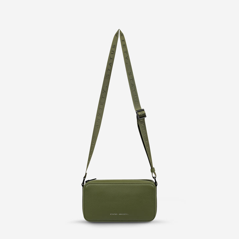 Status Anxiety Delirium Women's Leather Crossbody Bag Khaki