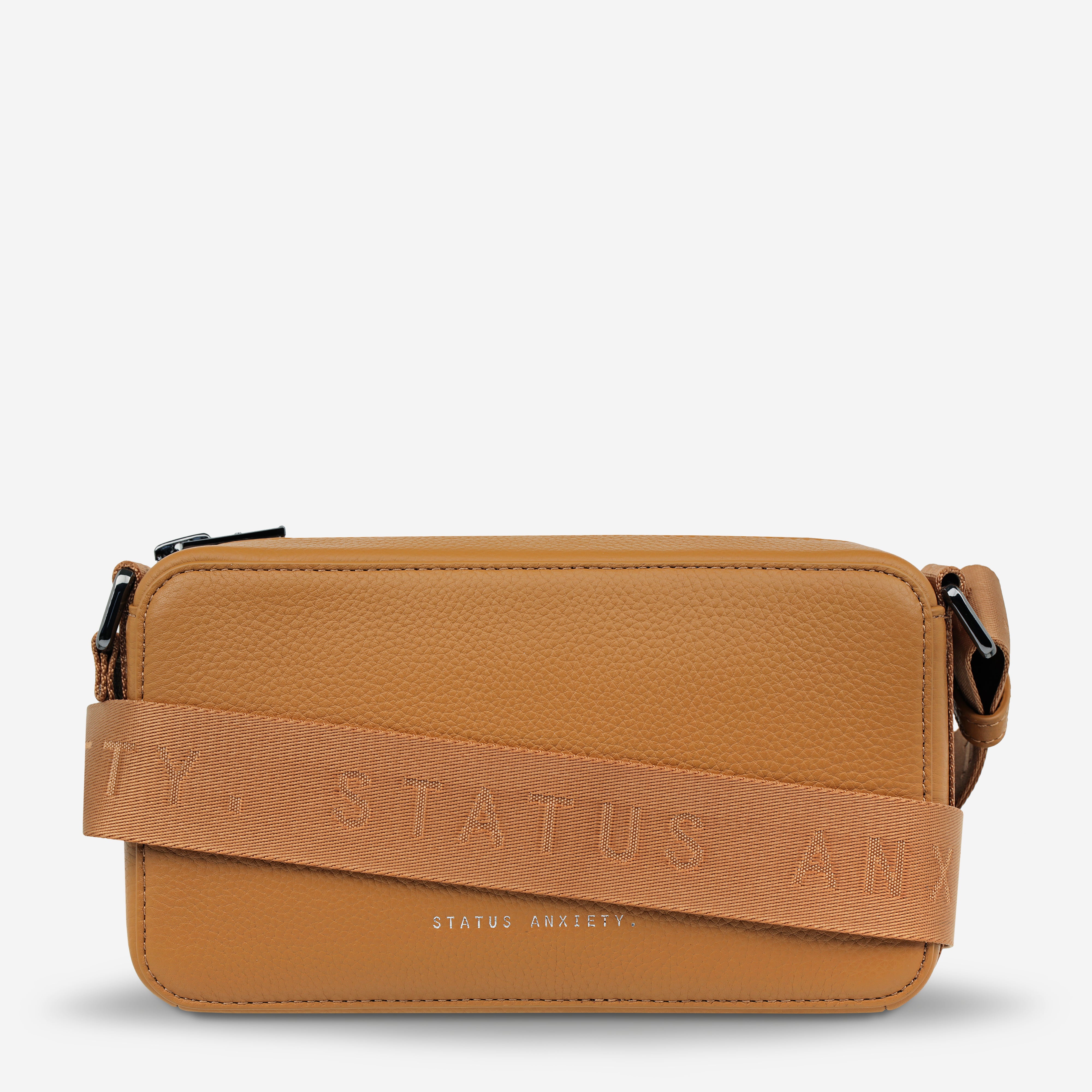 Delirium Women s Tan Leather Crossbody Bag Status Anxiety