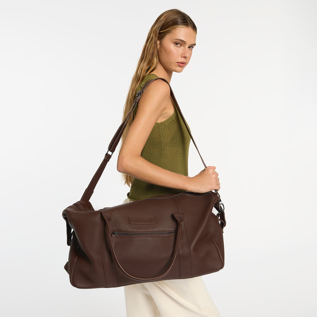 Everything I Wanted Cocoa Leather Duffle Bag | Status Anxiety®