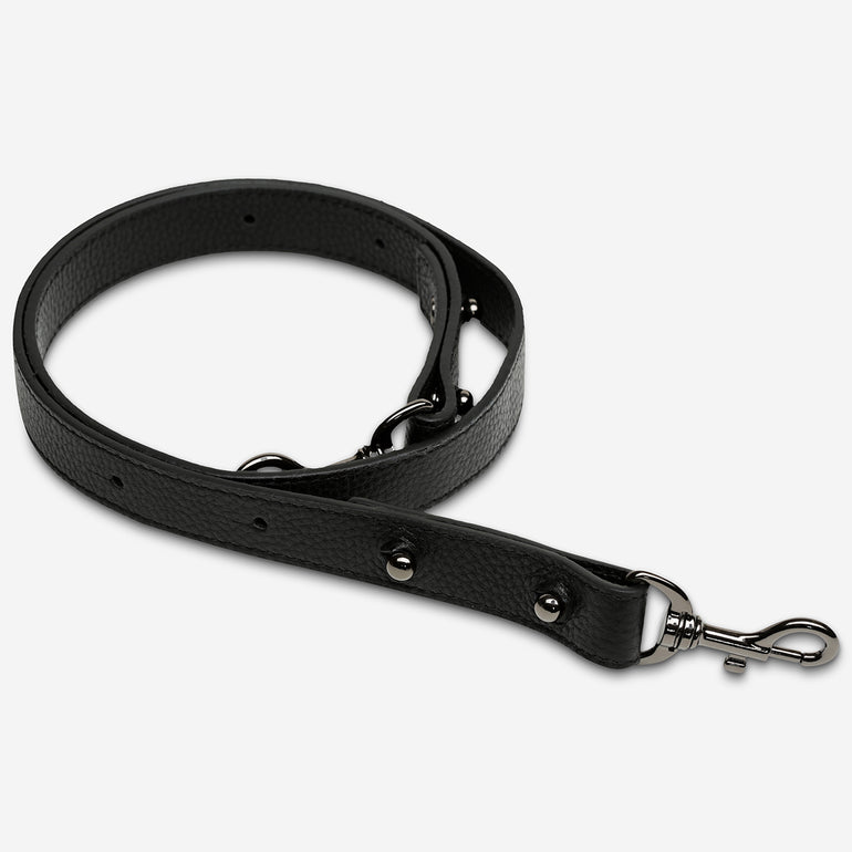 Status Anxiety Black Medium Leather Strap for Bags 