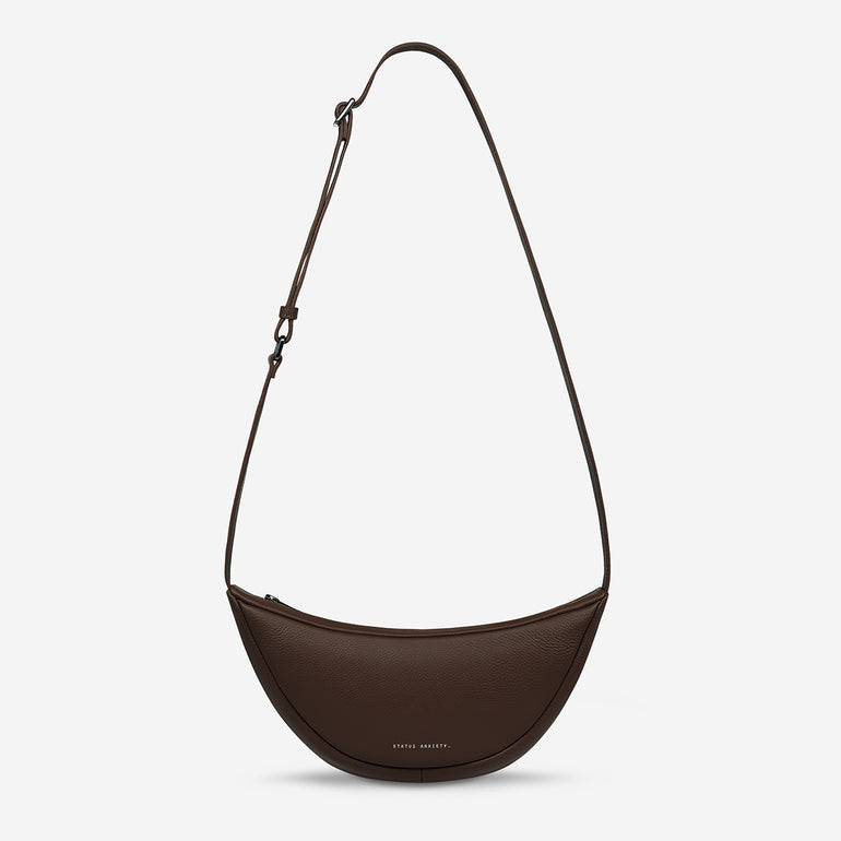 Status Anxiety Glued To You Women's Leather Crossbody Bag Cocoa