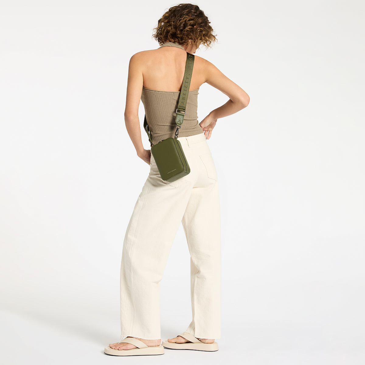 Status Anxiety Good Life Women's Leather Bag Khaki