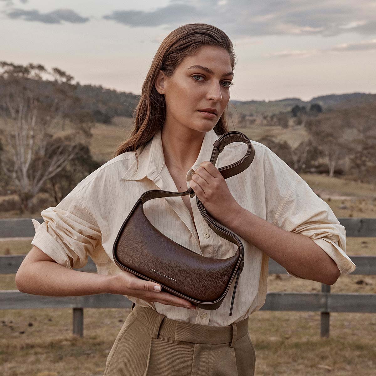 Status Anxiety Haven Leather Bag Cocoa