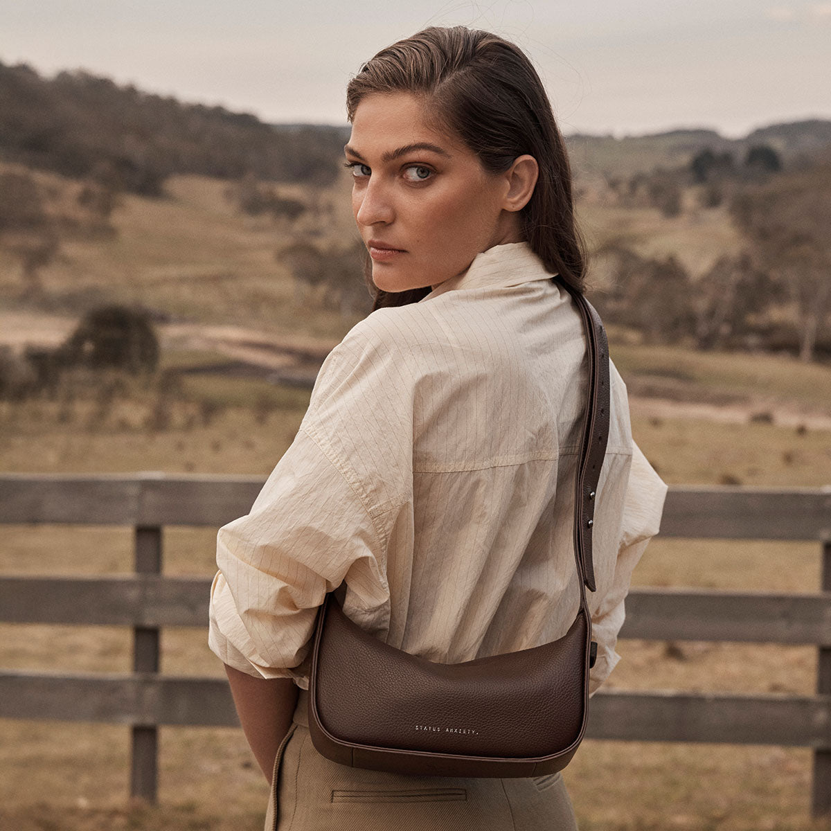 Status Anxiety Haven Leather Bag Cocoa