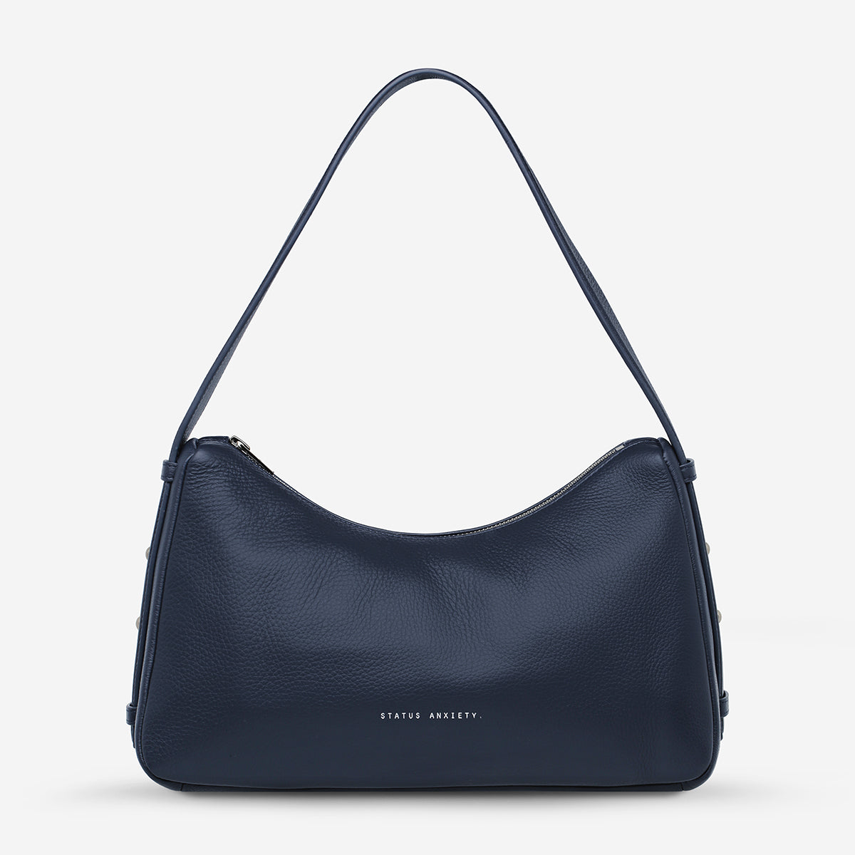 Status Anxiety Hide Out Women's Leather Shoulder Bag Midnight Blue
