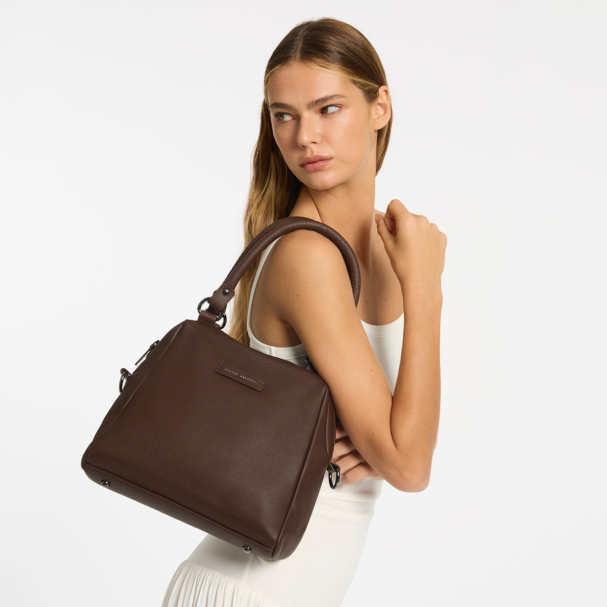 Status Anxiety Last Mountains Women's Leather Handbag Cocoa